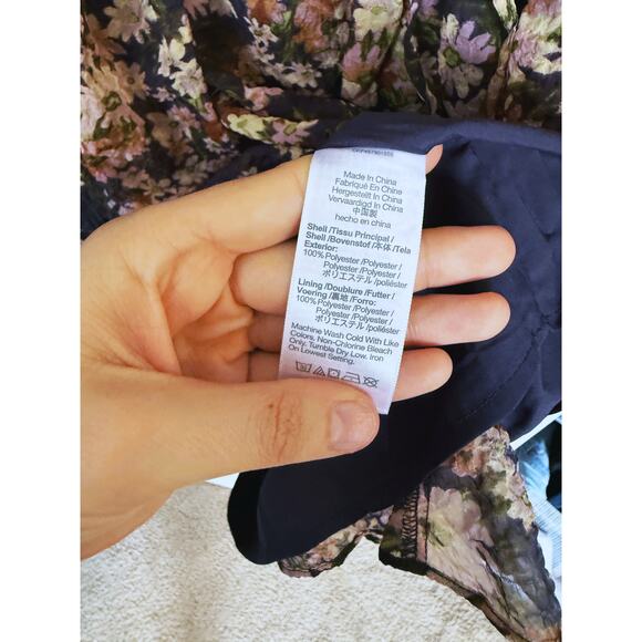 Madewell Long Sleeve Faux Wrap Mini Dress Medium Floral Fall Boho Cottagecore - Picture 10 of 11